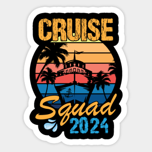 Cruise Squad 2024 Family Cruise Vacation Gifts Sticker